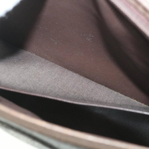 Burberrys Nova Check Clutch Bag Nylon Canvas Brown - Picture 11 of 16